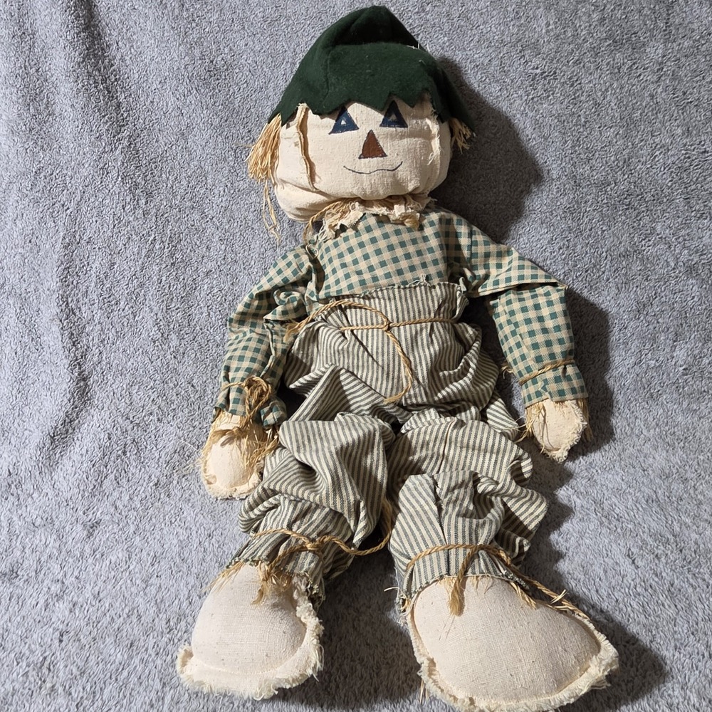 Stuffed Scarecrow Doll Vintage Fall Decor